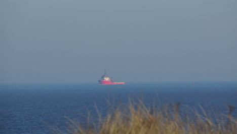 Long shot of a offshore supply ship called jaguar pride