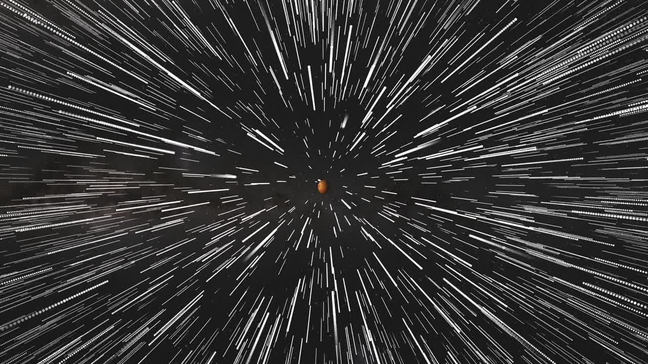 Animation of a space jump between planets