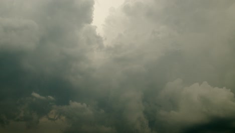 white clouds in stormy sky