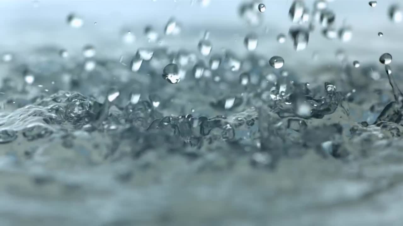 Rainfall Slow Motion HD Heavy Rain Drops Falling Footage