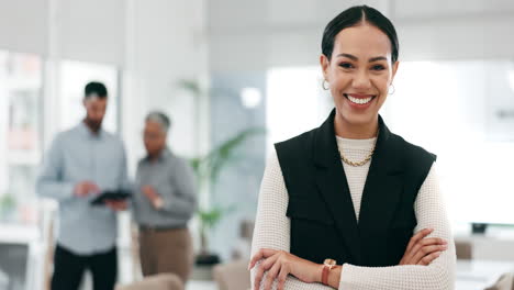 Leader,-smile-and-portrait-of-business-woman