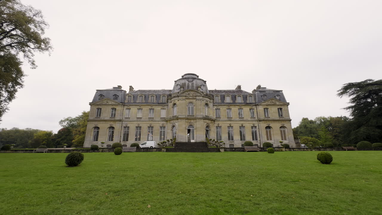 Elegant French Chateau in a Lush Park