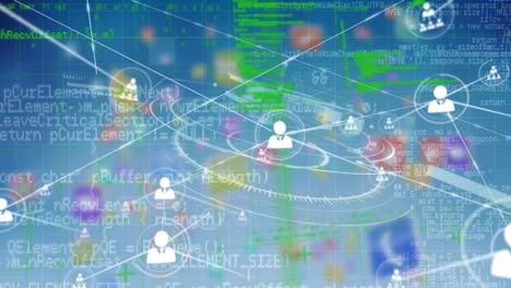 animación de la red de conexiones a través del procesamiento de datos
