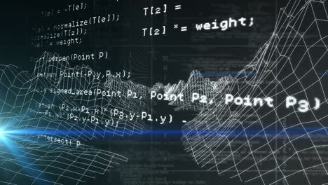 Animating-3D-graph-and-mathematical-equations-over-dark-background