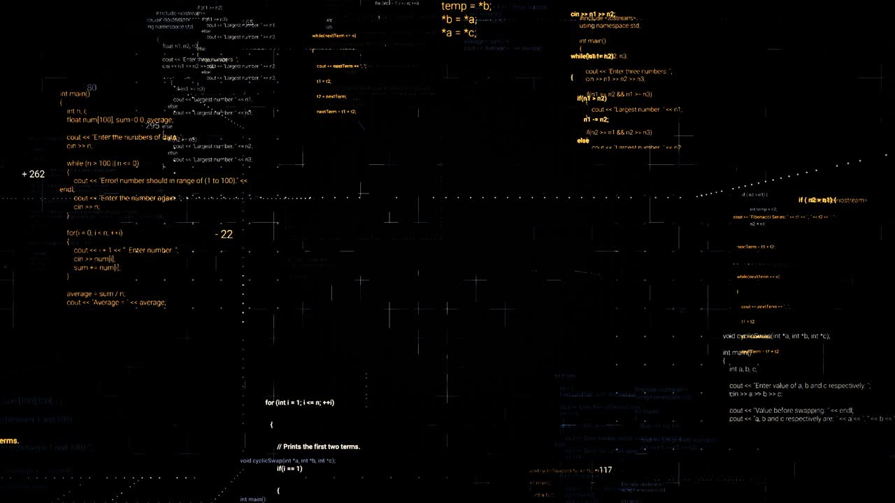 visualización de código de computadora abstracto