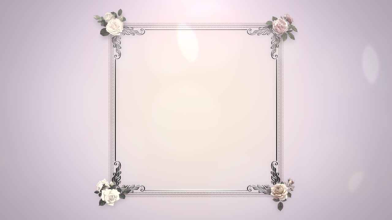 웨딩 배경 5 꽃 모션 근접 촬영 빈티지 프레임