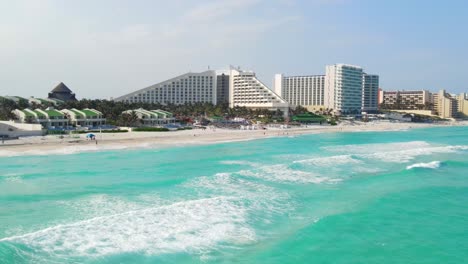 cancun's hotel zone located in front of a stunning backdrop of ocean waters