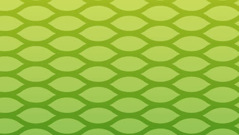 digital animation of oval shapes moving in seamless pattern against green background