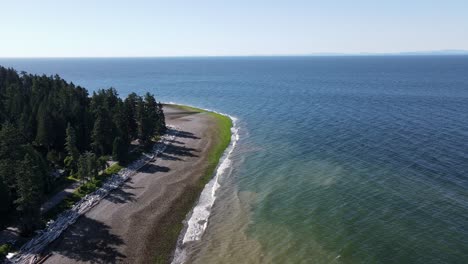 beautiful rocky bonniebrook beach in gibsons, bc after sunrise