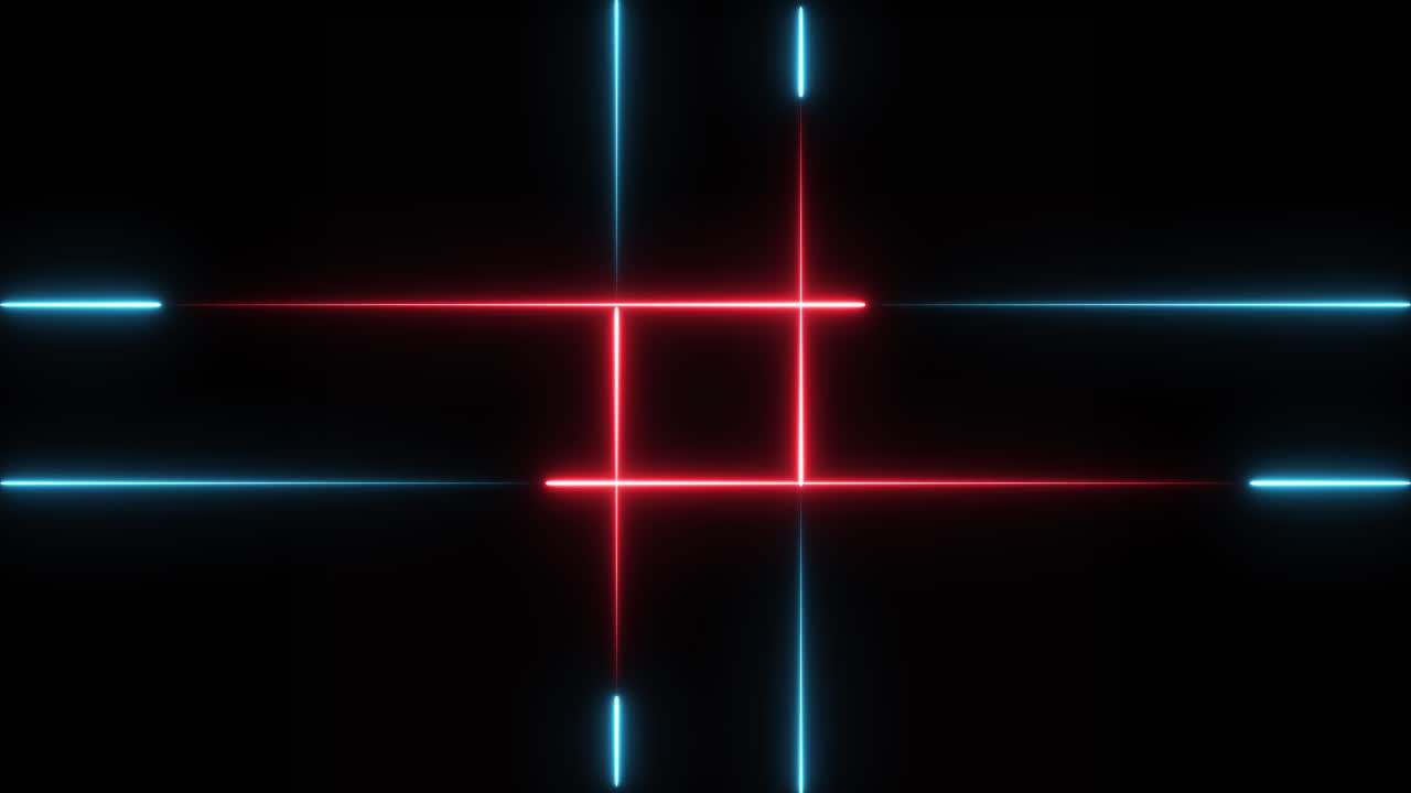 Abstract Neon Light Geometric Design