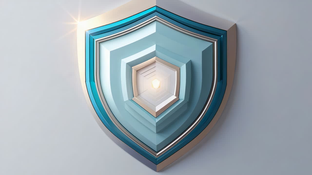 Abstract Metallic Security Shield