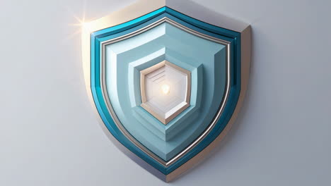abstract metallic security shield