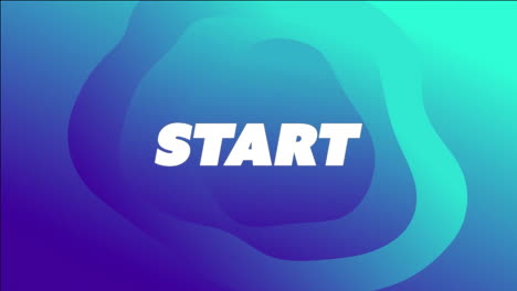 start text animation over blue and green abstract shapes