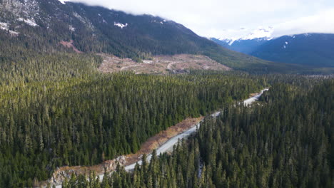 deserted sea to sky highway on sunny day, canada