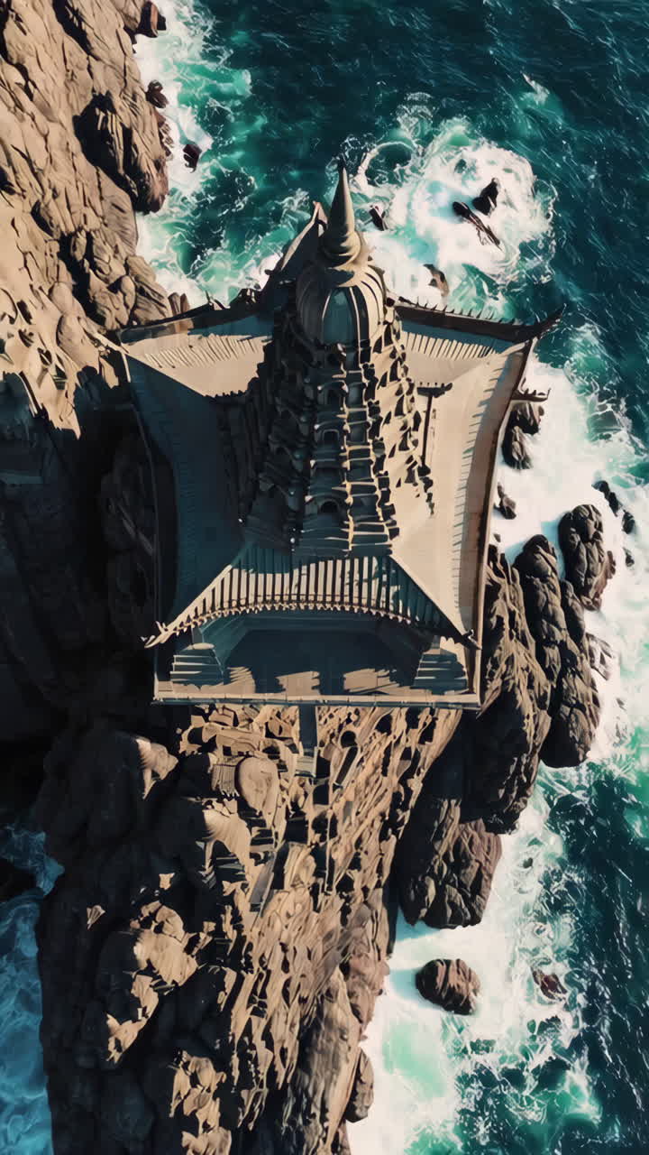 Coastal Temple on a Cliff