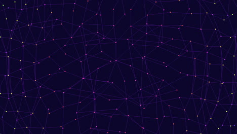 Intricate Network Of Dots And Lines On Dark Blue