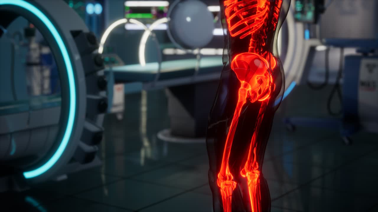 실험실 에서 인간 골격  ⁇  스캔 검사