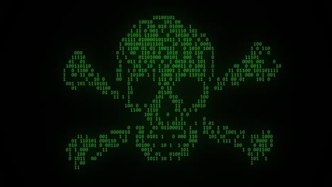 Internet Piracy Digital Pirate Flag Animation Green