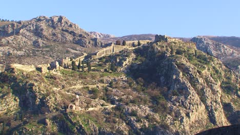 walls of the ancient town in the mountain