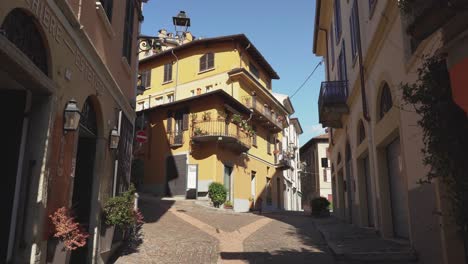 empty street of lake como town of menaggio