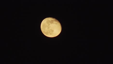 Vollmond-Auf-Schwarzem-Hintergrund,-Die-Details-Auf-Der-Oberfläche-Sehen