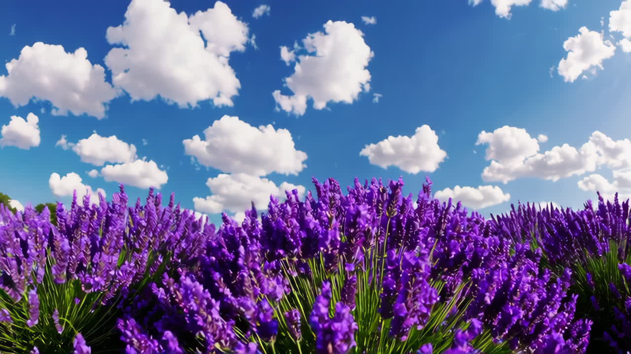 Lavender Field Under a Blue Sky