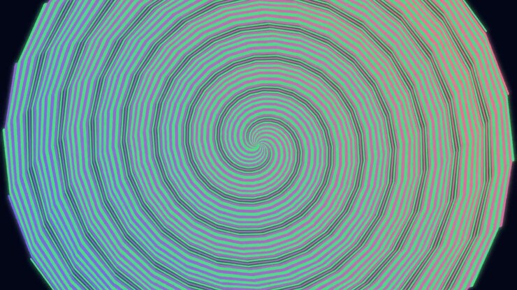 Abstract Rotating Spiral Animation with Gradient Colors