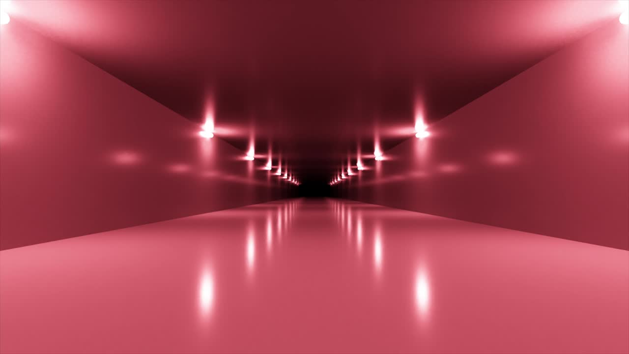 미래주의적인 빨간색 sf 터널 내부