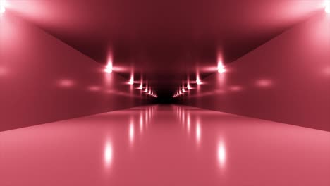 futuristic red sci-fi tunnel interior