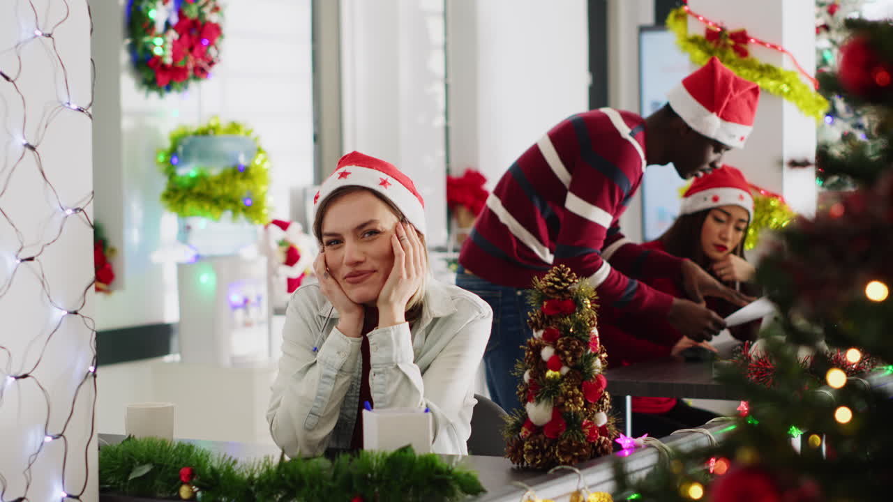 Festive Christmas Celebration in the Office