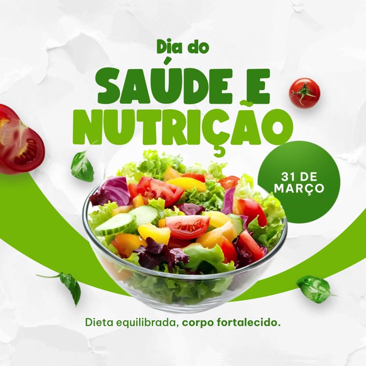 Grafica promozionale per la Giornata della Salute e della Nutrizione con insalata fresca