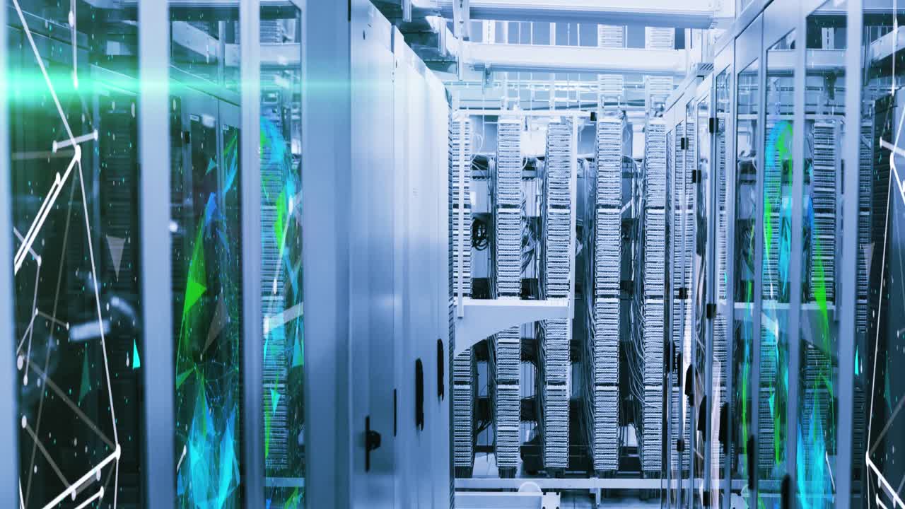 Network of connections over server room