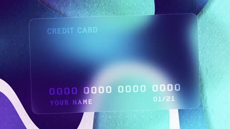 credit card mockup with gradient background