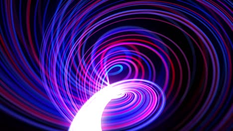 light flow bg in 4k. abstract looped background with light trails, stream of red blue neon lines in space move to form looped spiral shapes. modern trendy motion design background. light effect,