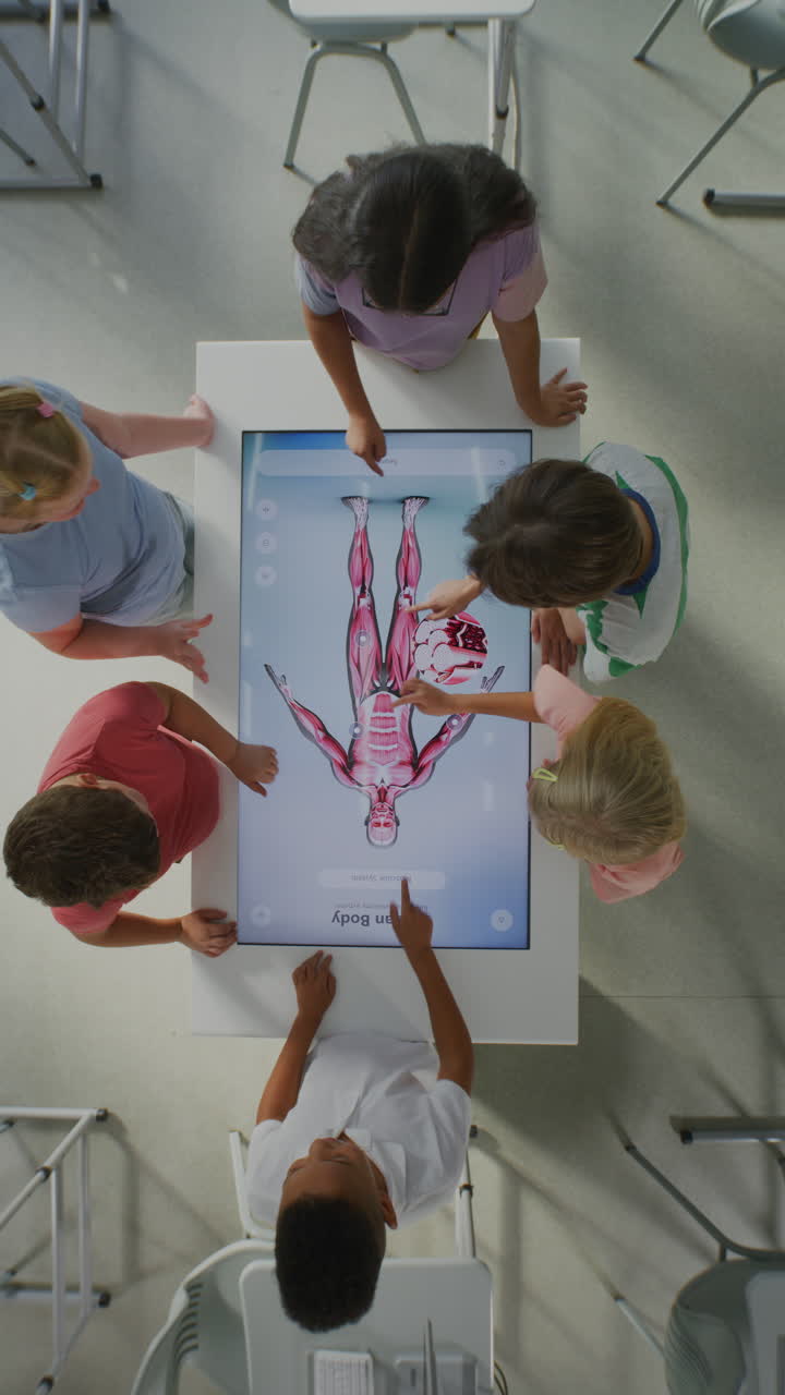 Children Learning About Anatomy Using Interactive Technology