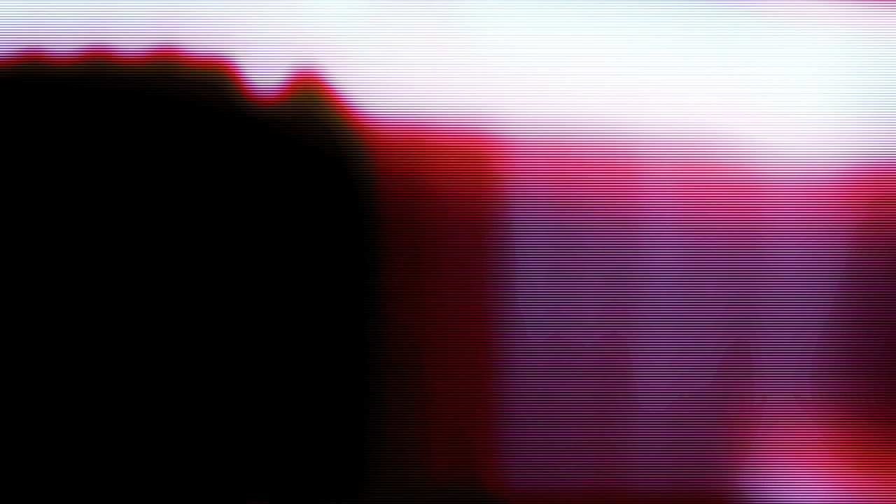 Abstract Glitch Effect with Red and White Light Streaks