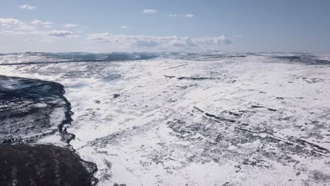 aerials of snowy landscape in lesotho, africa - snow fall in africa car driving on roads in snowy landscape