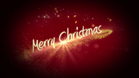 golden light forming christmas greeting