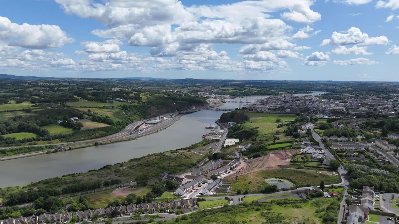 Timelapse Waterford City sunny summer morning city on the River Suir Ireland Epic Locations