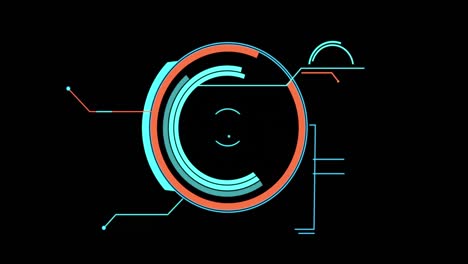 animation of scientific data processing on black background