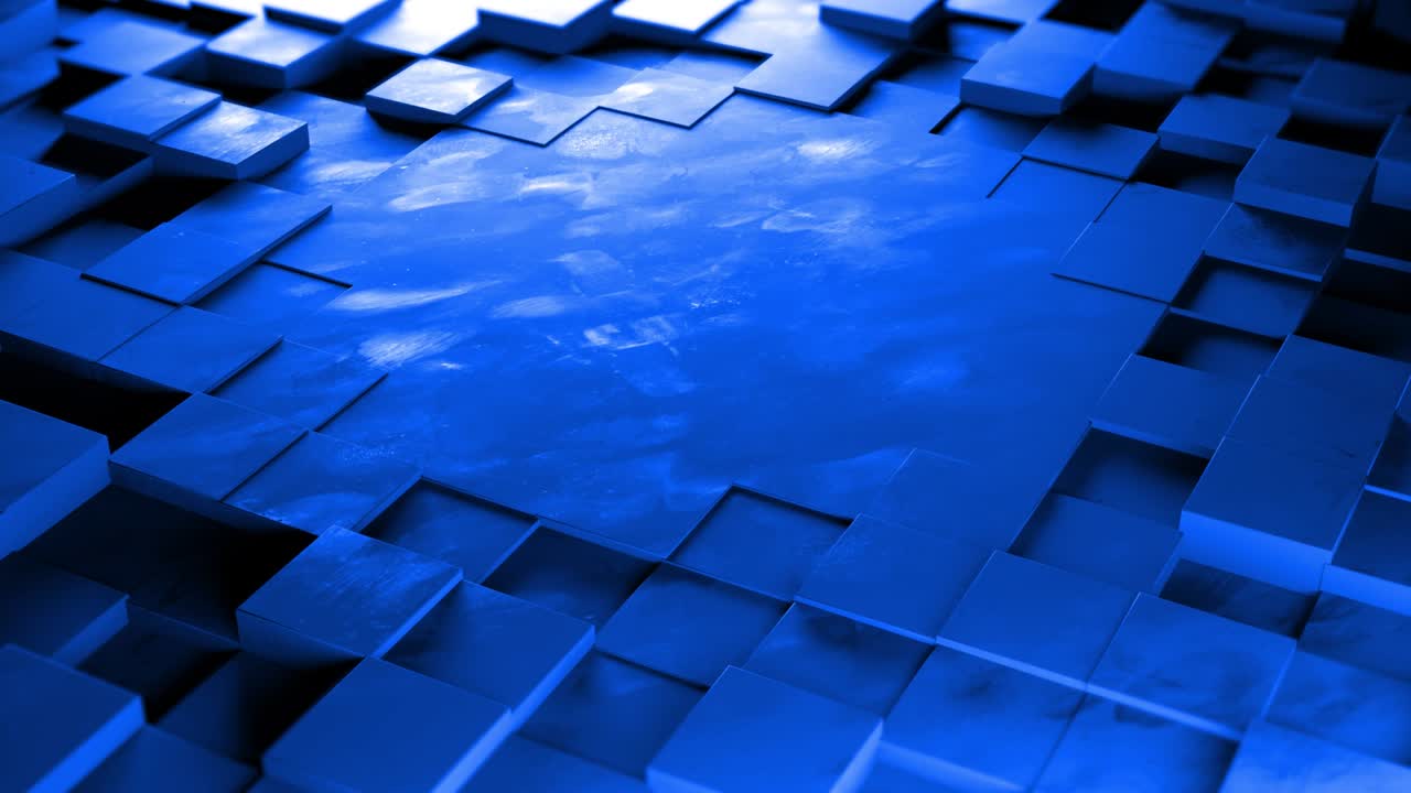 geométrico abstracto cúbico 3d hacer el fondo azul