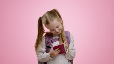 girl student thinking and writing