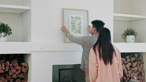 couple, painting and interior design from moving