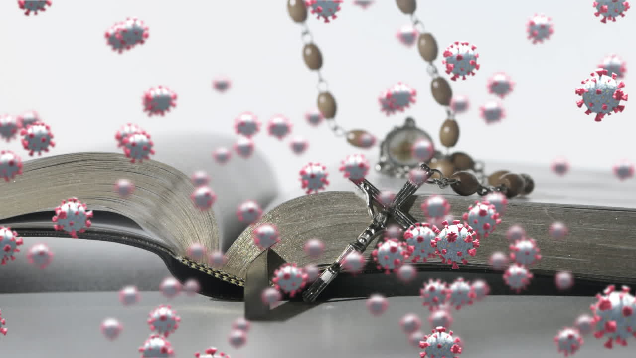 코로나19 세포가 성경에 대한  ⁇ 주기도를 반대하고 있습니다.