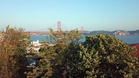 un paisaje panorámico del puente 25 de abril en lisboa, portugal