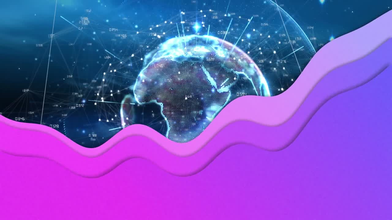 animación del globo y la red de conexiones