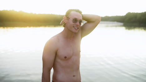 male lifeguard at the beach