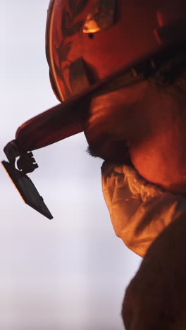 worker wearing safety gear