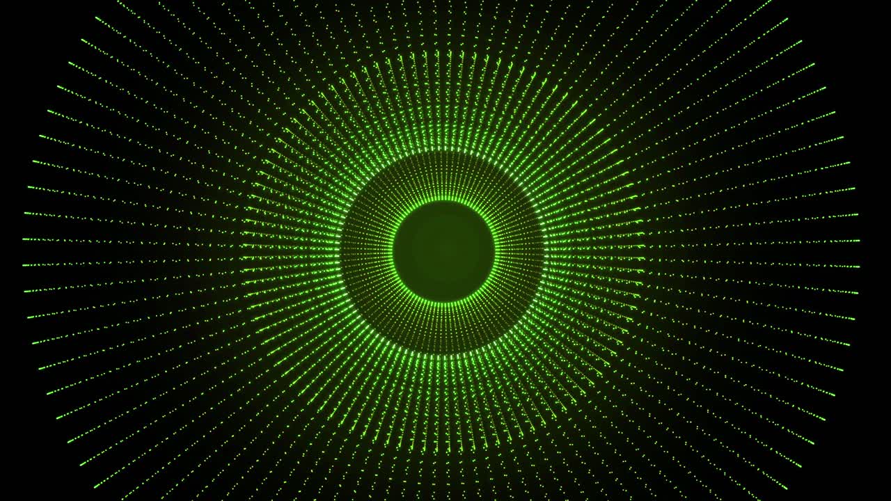 Abstract Green Glowing Circle