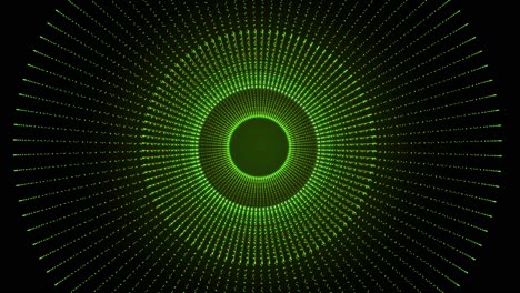 abstract green glowing circle